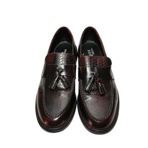 Men's Burgundy and Black Tassel Loafers